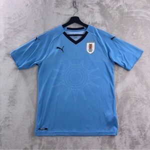 Puma Soccer Jersey Mens Size Medium Blue Uruguay National Team Crest Performance